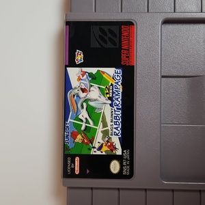 Original 1991 Super Nintendo Game Bugs Bunny Rabbit Rampage Cleaned & Te…
